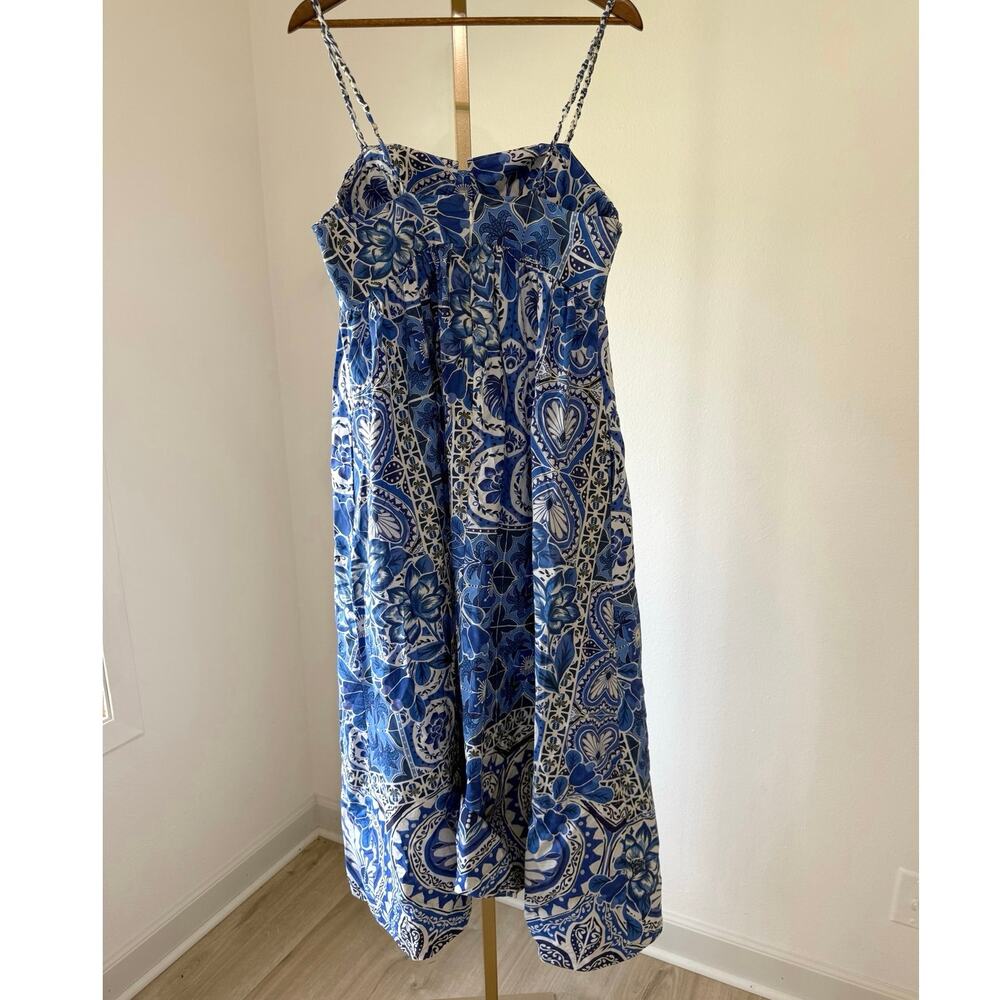 FARM Rio Blue Tile Dream XL Sleeveless Maxi Dress - Picture 6 of 16
